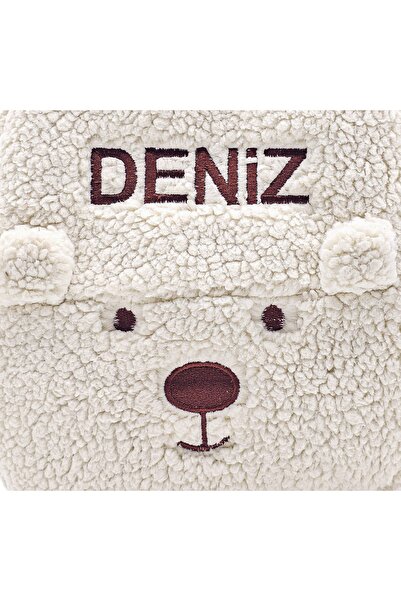 PENGİ [ İSTEDİĞİNİZ İSMİ YAZIYORUZ ] Ayıcık Krem (FİGÜR+İSİM) 0-8 Yaş Çocuk Sırt Çantası, Anaokulu - kreş