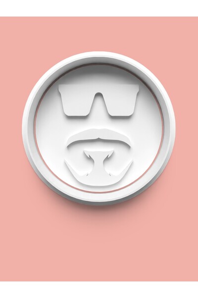 AKTASTORE قالب بسكويت على شكل رجل ذو لحية وقالب عجينة السكر