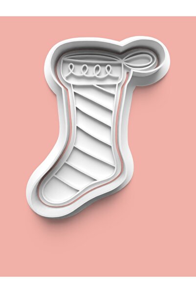 AKTASTORE قالب كوكيز على شكل جورب وقالب عجينة السكر 0007-2