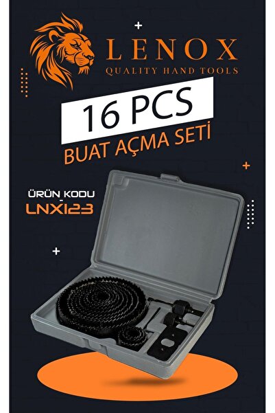 Lenox Tools 16 Parça Buat Delik Açma Seti Bi Metal Priz Anahtar Alçıpan Ahşap...