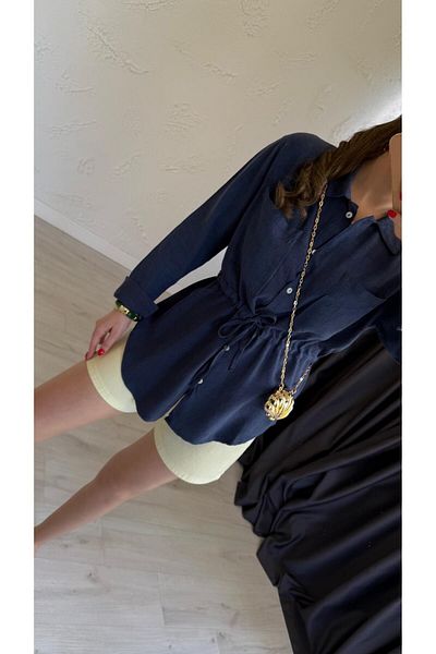 elif teke Self-Lacing Shirt Navy Blue