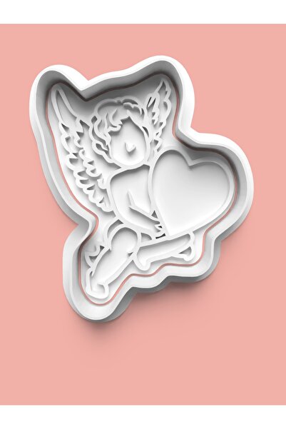 AKTASTORE قالب بسكويت على شكل ملاك مع قلب وقالب عجينة السكر 0001-2