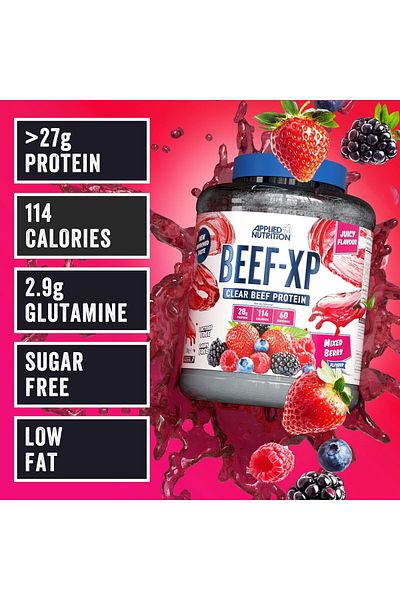 applied nutrition BEEF-XP Clear Beef Protein, Mixed Berry, 60 Serving, 1.8Kg