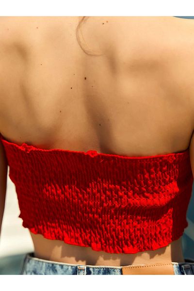 Sachistanbul Red Strapless Bustier