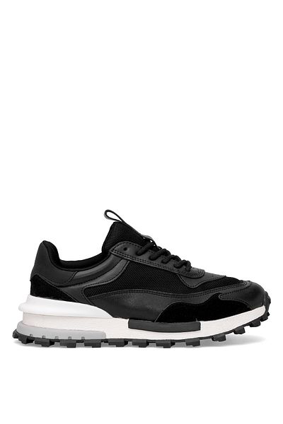 Lufian 112230265 Henry Men's Genuine Leather Classic Sneaker Black