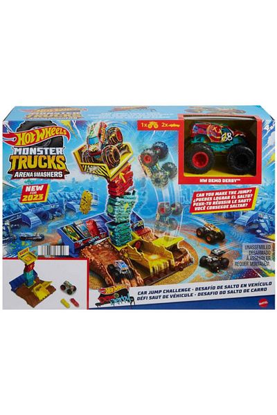 HOT WHEELS Set de joaca, Hot Wheels Monster Trucks, Arena Smashers Car Jump Challenge
