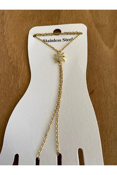 Moonjy Steel Gold Zircon Stone "Stellar Touch" Şahmeran