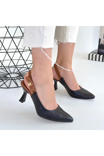 buğrahayalin Toran Black Leather Heeled Shoes