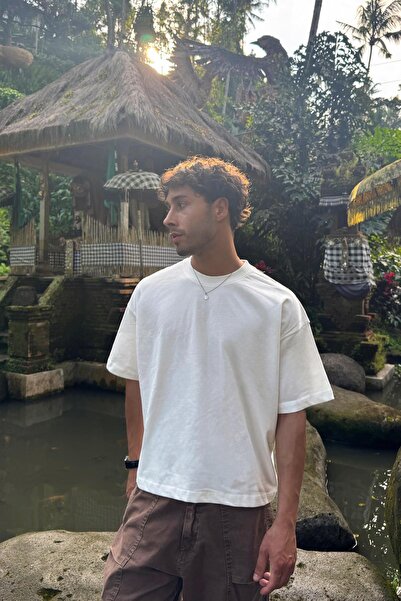 Flaw Wear Tricou Crop Fit basic Ecru