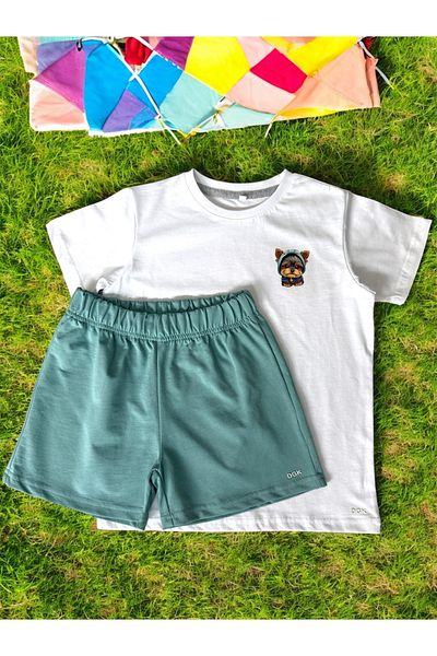 DGK COLLECTİON Printed Boy's 2-Piece Set Shorts and Tshirt 100% Cotton