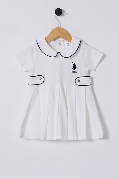 U.S. Polo Assn. U.S.Polo Assn. Baby Girl Short Pinture Dress, 100% Cotton / 100% Cotton