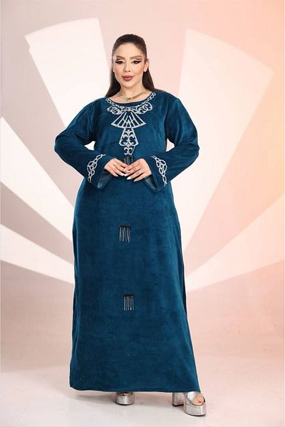Kaptins Women's Long Dress Stone Detailed