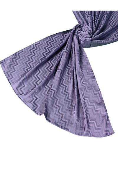 mim eşarp Silky Textured Jacquard Zigzag Patterned Shawl 75X190 cm