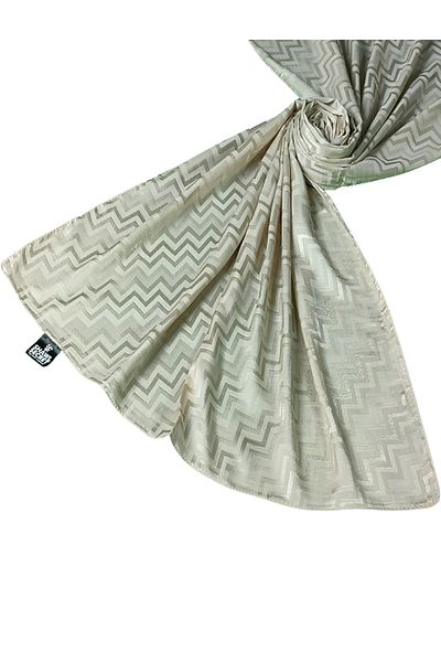 mim eşarp Silky Textured Jacquard Zigzag Patterned Shawl 75X190 cm