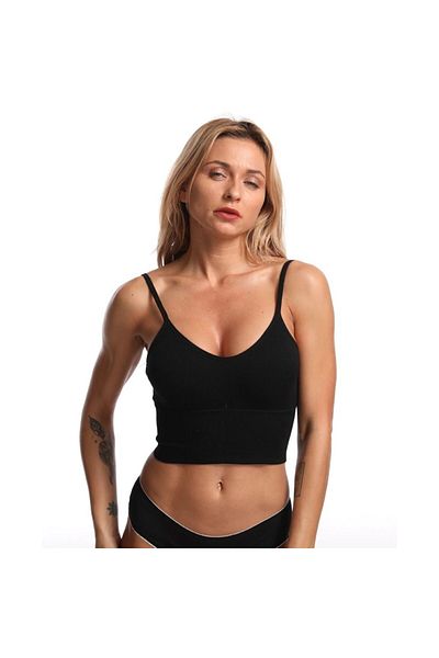 FITINT Sutien sport push-up pentru femei, material elastic – FITINT