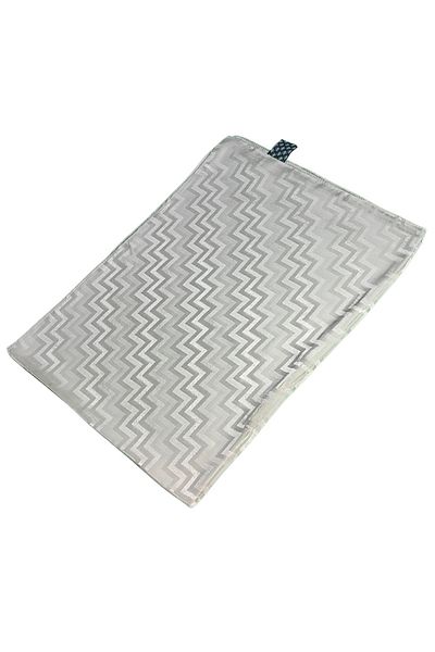 mim eşarp Silky Textured Jacquard Zigzag Patterned Shawl 75X190 cm