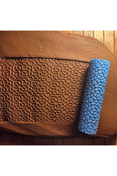 Enbceramic 10 CM SERAMİK & POLİMER KİL DOKU RULOSU DESEN OKLAVASI