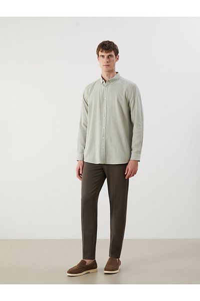 LC Waikiki Slim Fit Long Sleeve Dobby Men's Shirt