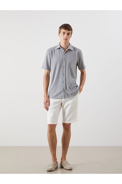 LC Waikiki Regular Fit Short Sleeve Striped Men's Shirt