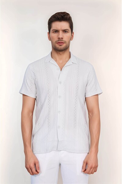Velvarde Hole Buttoned Tshirt Gray