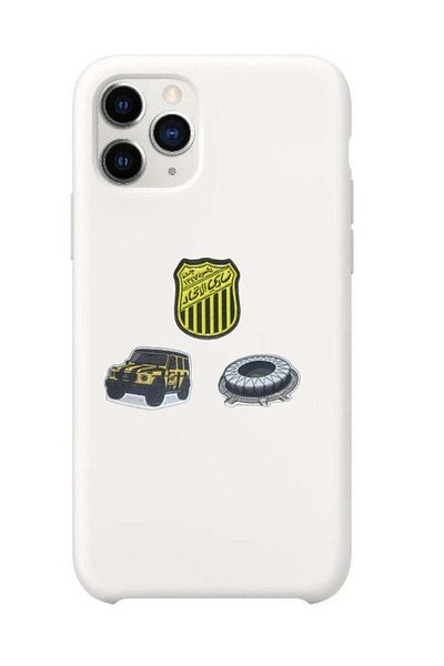 Generic 3 Pieces of Sticker for Mobile or Any Smooth Surface Shape of Ittihad