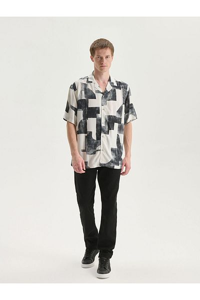 LC Waikiki Regular Fit Short Sleeve Patterned Men's Shirt