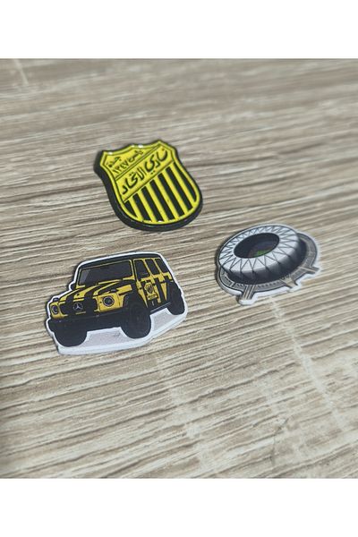 Generic 3 Pieces of Sticker for Mobile or Any Smooth Surface Shape of Ittihad