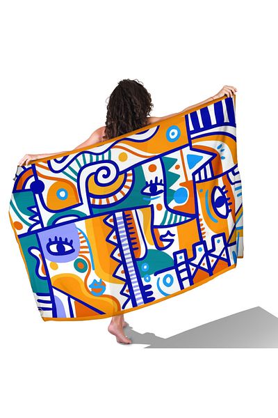 TUA Mystic Pattern Satin Pareo