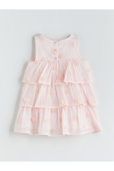 LC Waikiki Lcw Crew Neck Girls' Ruffle Dress