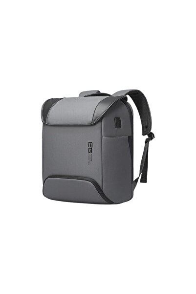 BANGE BG7276 15.6\" Kilitli ve USB Şarj Portlu Laptop Sırt Çantası Gri