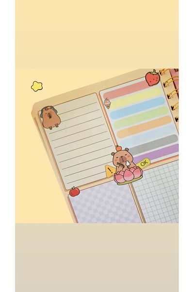 synshop Capybara Capybara Fun Pages Lined Spiral Notebook A5 Anime School Stationery Office Gift