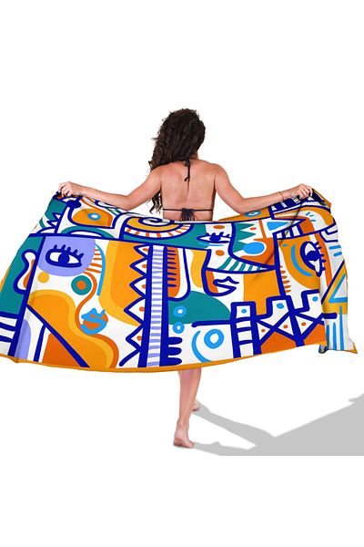 TUA Mystic Pattern Satin Pareo