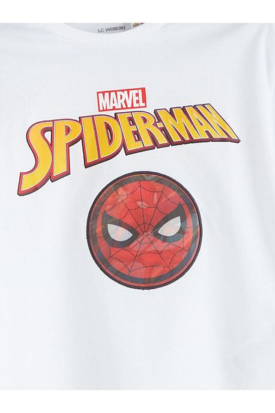 LC Waikiki Buxe White Spider-Man Printed Boy's T-Shirt