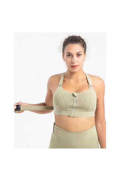 FITINT Sutien sport pentru femei, material elastic, verde – FITINT 310