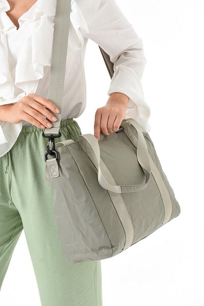 H&D COLLECTİON Τσάντα ώμου με υφασμάτινο αλεξίπτωτο αδιάβροχο μεγάλου μεγέθους διπλό λουράκι 6008