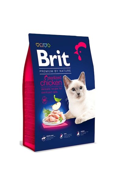 Brit Dry Cat Food Brit Premium By Nature Sterilized, Chicken, 8Kg