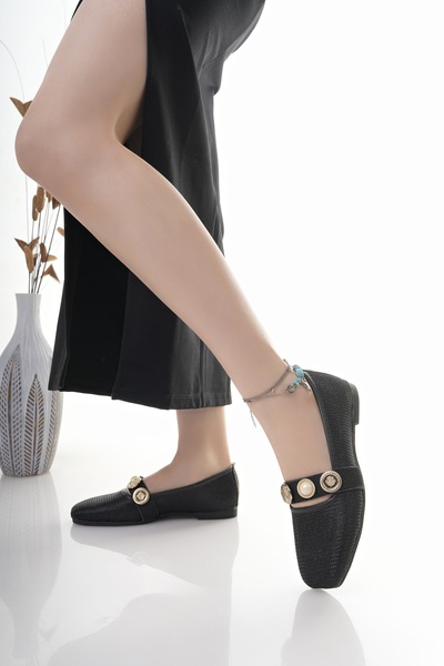 Modafırsat Kadın Babet Siyah Şık Ev İş Ofis Günlük Ayakkabı