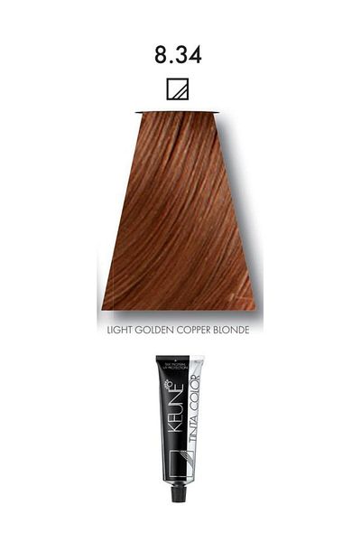 Keune Tinta Hair Dye - No. 8.34 Light Golden Copper Blonde