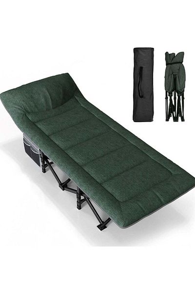 huitich Ultimate Comfort Camping Cot for Adults with Included Pad and Pillow