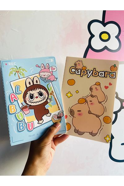 synshop Labubu Capybara Kapibara 2 Pieces 1 Centered Line Notebook