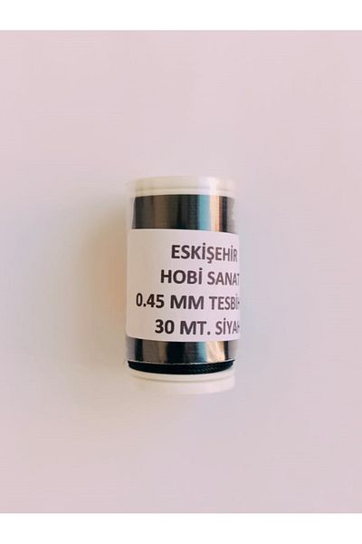 Eskişehir hobi sanat Σχοινί χάντρας προσευχής 0,45 mm 30 μέτρα μαύρο χρώμα