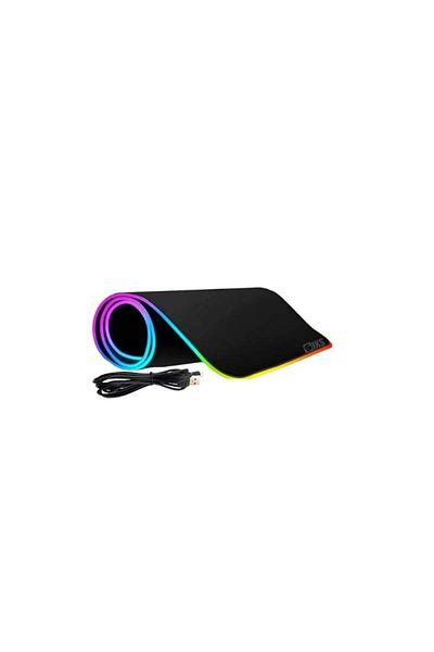 SIKS Professional Gaming Mousepad, RGB LED, 13 Lighting Modes, 80x30 cm, Button For Changing Lights