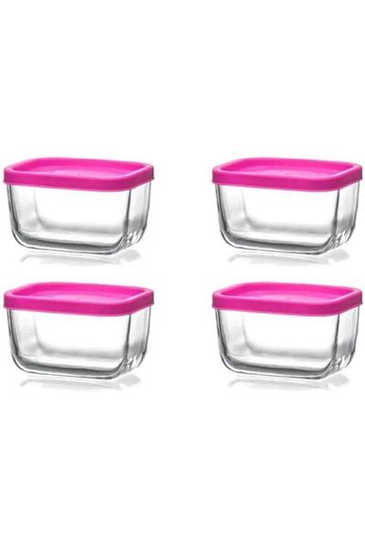 STOREMAX Jvnnastore Cube Storage Container, Glass, 270 Cc, 4 Pieces Trendyfr 646268