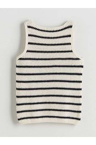 LC Waikiki Lcw U Neck Striped Women's Knitwear Undershirt