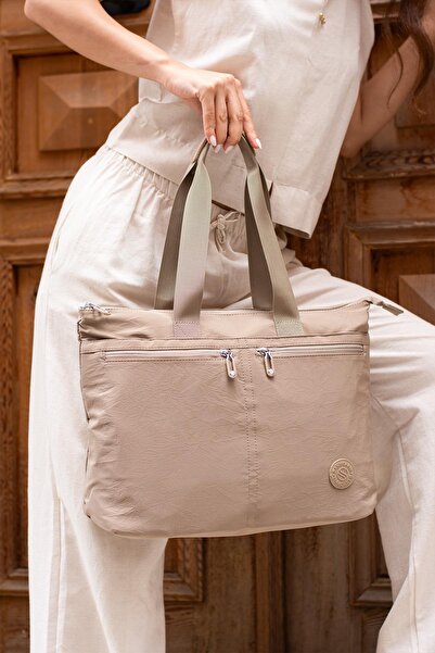 H&D COLLECTİON Χρήσιμο υφασμάτινο αλεξίπτωτο με 6 μάτια, μεγάλο μέγεθος τσάντα χειρός και ώμου 4011