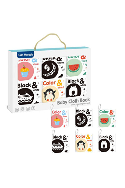 Picodino Set 6 Carti Textile pentru Bebe – Contraste Kids Melody