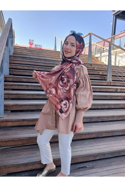 Nilbutik Βαμβακερό σάλι με λουλουδάτο σχέδιο