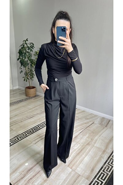 ZEAL Beli Lastikli Palazzo Pantolon
