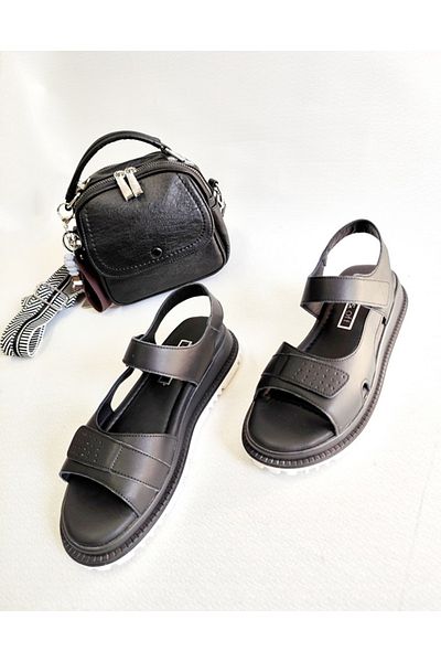 Of&Off Women's Genuine Leather Sandals
