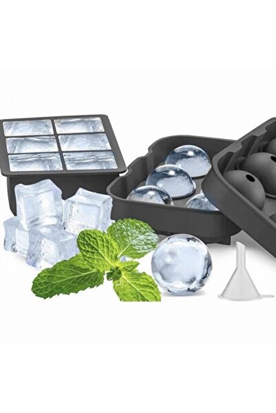 OEM Σετ 2 Καλουπιών Παγωτού, Artemis, Σιλικόνης, Σφαίρα / Κύβος